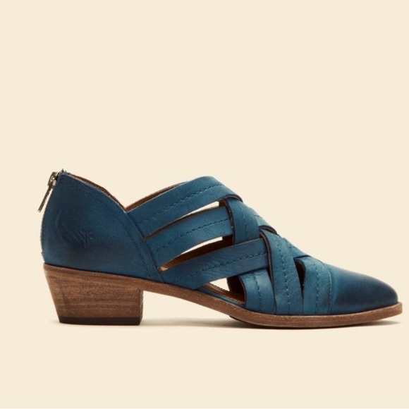 Frye Shoes - Frye Ray Huarache Shootie in Sea Blue